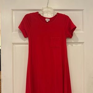 Lularoe Shirt Dress, Red, XS